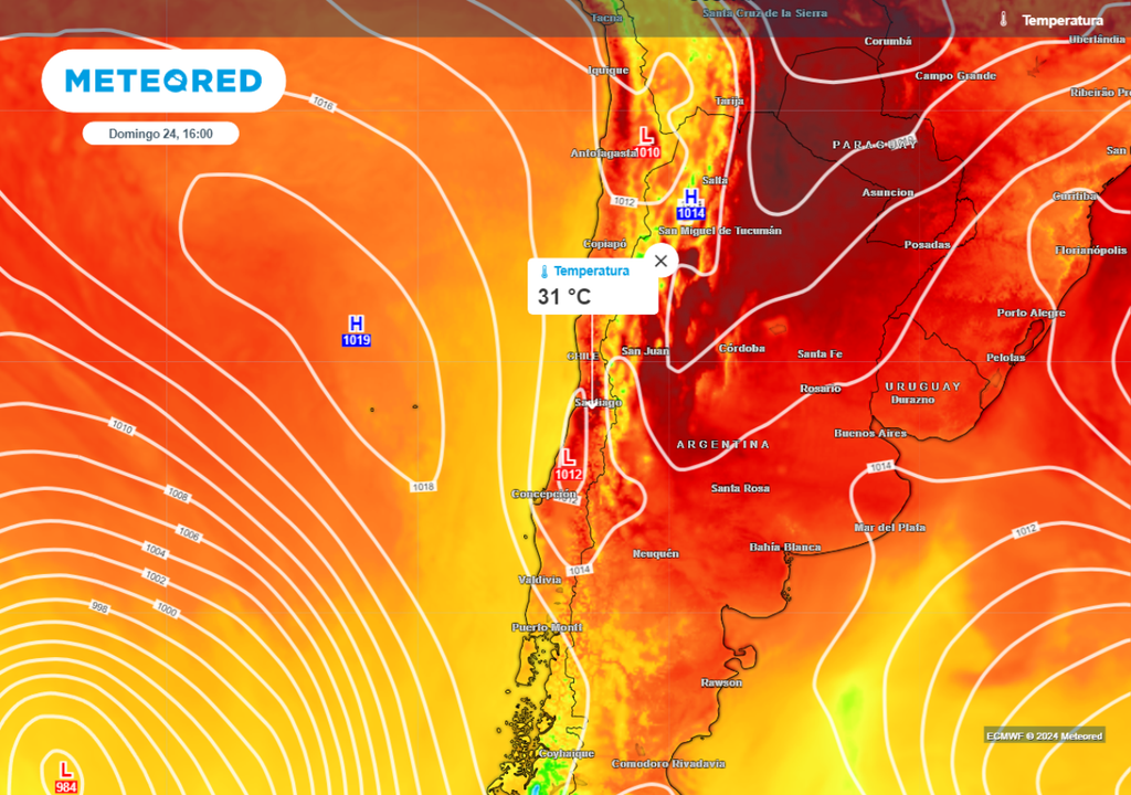 mapa de temperaturas. mapa de temperaturas.