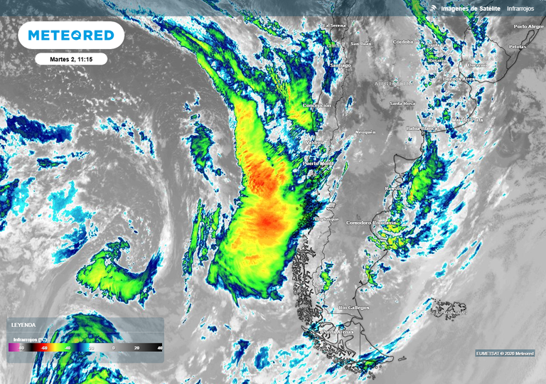 Se acerca el 2&deg; sistema frontal: lluvia acumular&iacute;a unos 40 mm en 24 horas en estas 3 regiones de Chile centro-sur