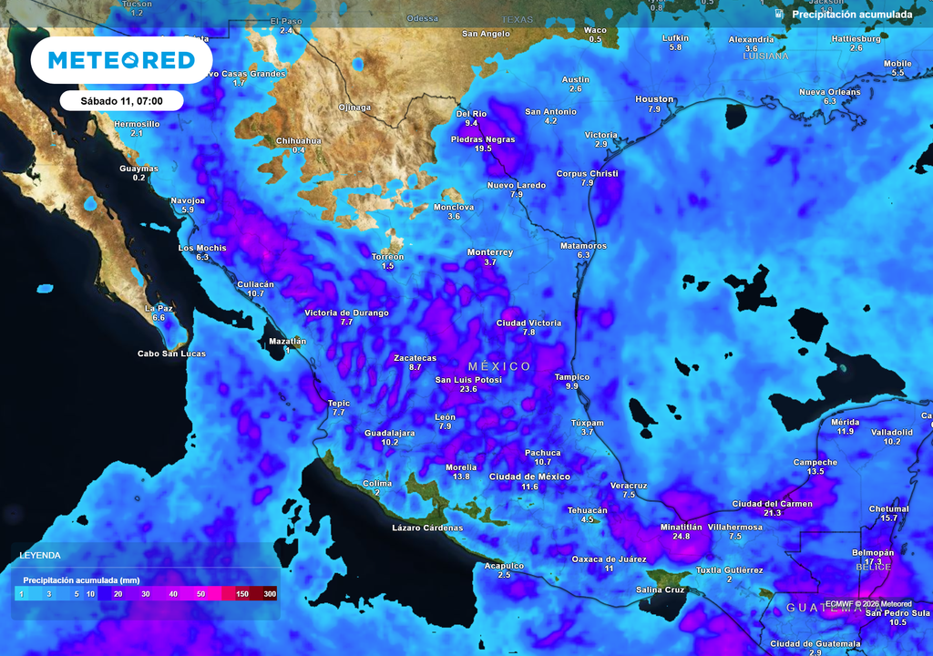 La mitad centro, sur y occidente mantendrá lluvias este viernes con acumulados mayores a 50-75 mm generándose inundaciones, pero beneficiando el entorno.
