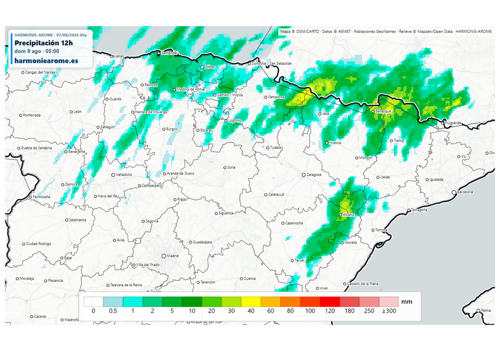 Este episodio podría dejar acumulados significativo en varios puntos del extremo norte peninsular.