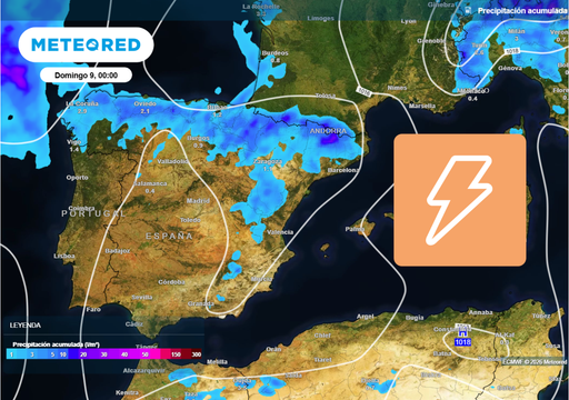 Se acerca r&aacute;pidamente una vaguada que entre ma&ntilde;ana y el domingo dejar&aacute; tormentas con lluvias fuertes y granizo en Espa&ntilde;a