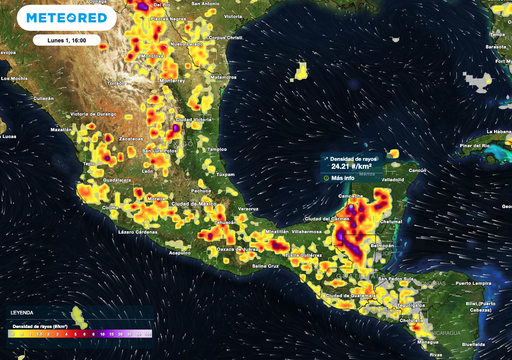 Se acerca torment&oacute;n con aguaceros y rayos con truenos, que durar&aacute;n m&aacute;s de 6 horas: las &aacute;reas m&aacute;s afectadas