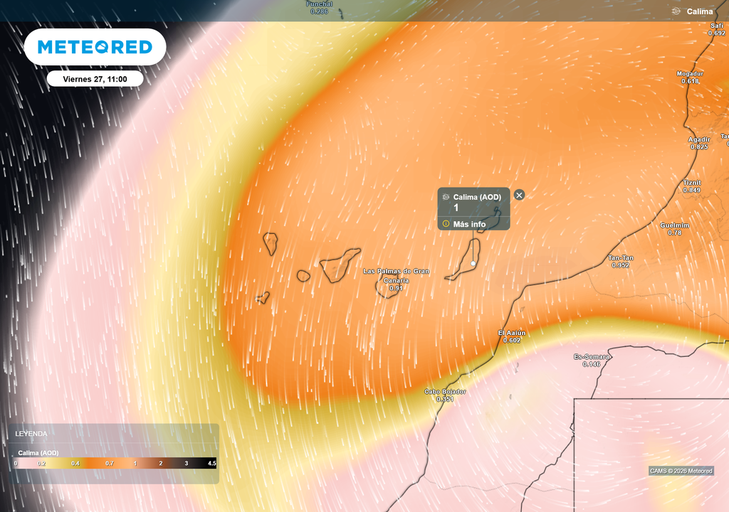 La calima será intensa en la jornada de mañana viernes, empeorando la calidad del aire en todo el archipiélago.