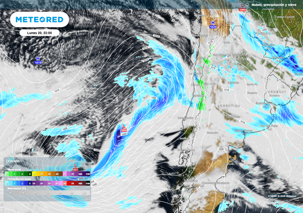 Nuevo sistema frontal para las regiones de Atacama y Coquimbo El sistema frontal del martes (21) llegará con más lluvias y nieve a las regiones de Atacama y Coquimbo.