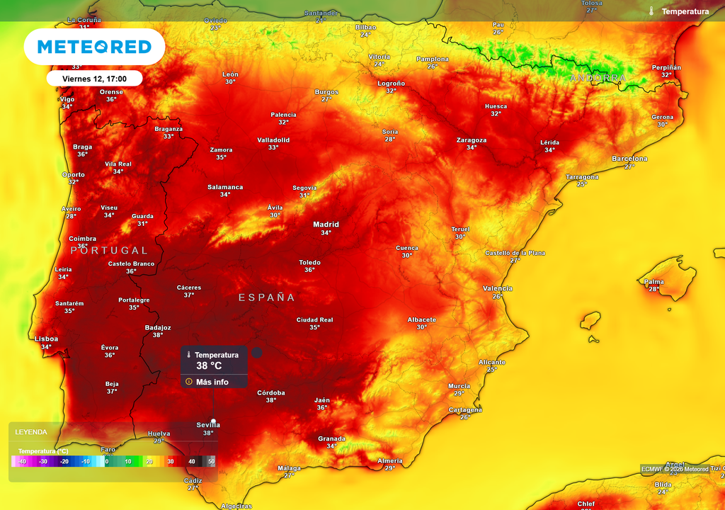 El ascenso será generalizado aunque más contenido en el extremo norte.