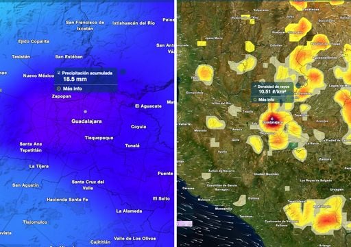 Se acerca una fuerte tormenta con posible granizo a Guadalajara, que amenaza el partido de M&eacute;xico contra Corea del Sur