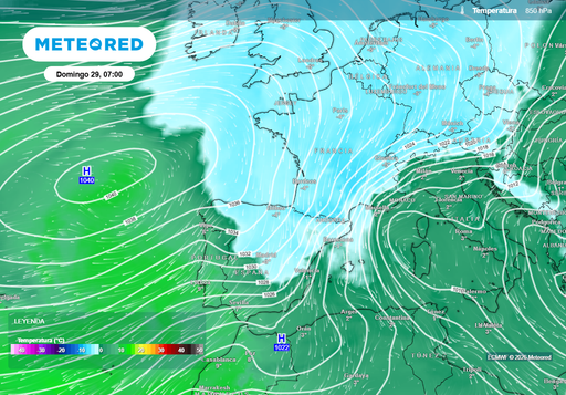 Se acerca una irrupci&oacute;n de aire polar que dejar&aacute; lluvia, nieve y fr&iacute;o invernal en estas zonas de Espa&ntilde;a