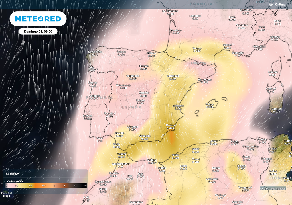 Polvo sahariano A lo largo del fin de semana, la calima irá conquistando a más zonas de nuestro territorio, pudiendo cubrir por completo a España.