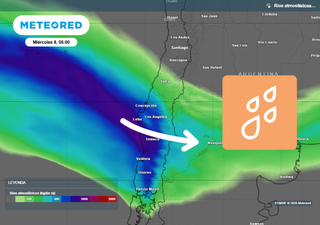 Se acerca una seguidilla de frentes con 'río atmosférico': lluvias en 5 regiones de la zona central para este día