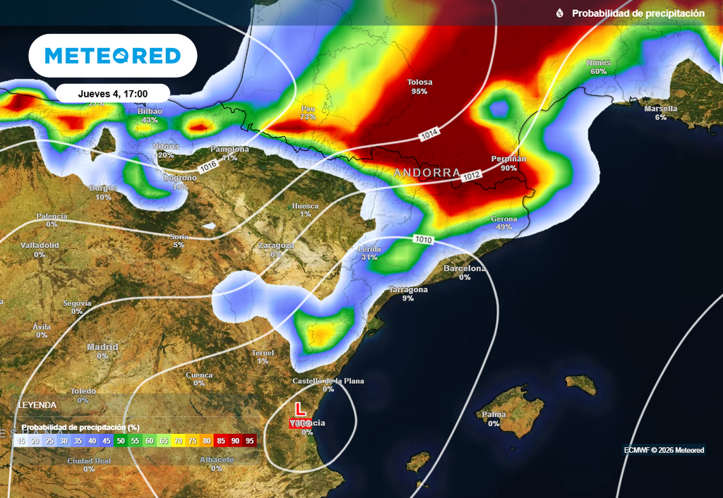 Mañana las tormentas se intensificarán en el noreste, especialmente en Cataluña y el norte de Castellón.