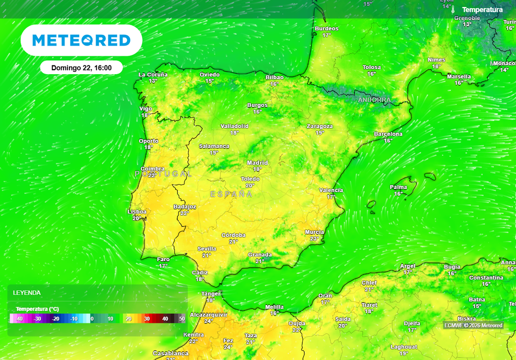 En muchas zonas de España se superarán los 20 ºC en las horas centrales del día.