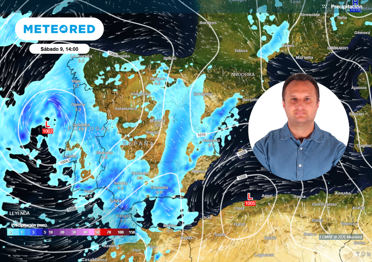 Se acercan dos borrascas fr&iacute;as con lluvias de 100 l/m2 y nieve: Samuel Biener se&ntilde;ala las zonas afectadas