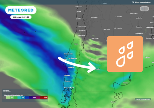 Se acercan tres sistemas frontales a Chile central: r&iacute;o atmosf&eacute;rico categor&iacute;a 3 traer&aacute; intensas lluvias desde este d&iacute;a
