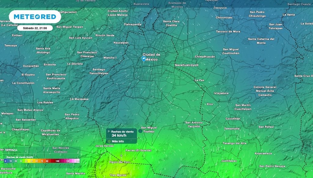 Rachas de viento hasta 40 km/h sobre el sur de la ciudad. Rachas de viento hasta 40 km/h sobre el sur de la ciudad.