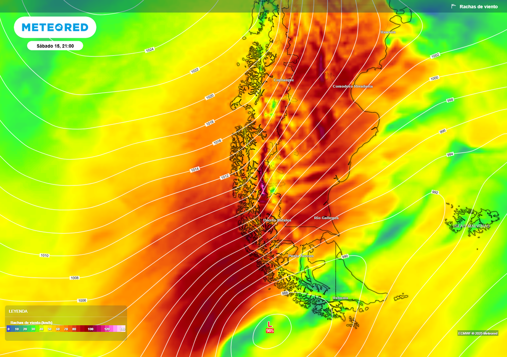 rachas de viento prevista