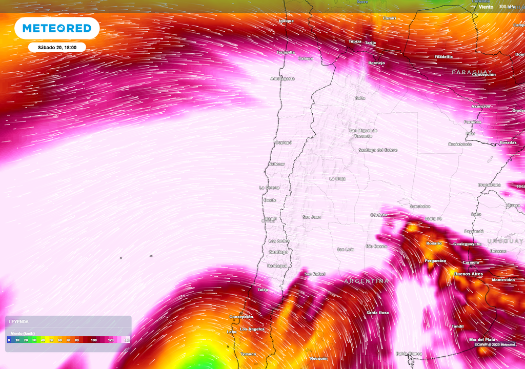 corriente en chorro prevista