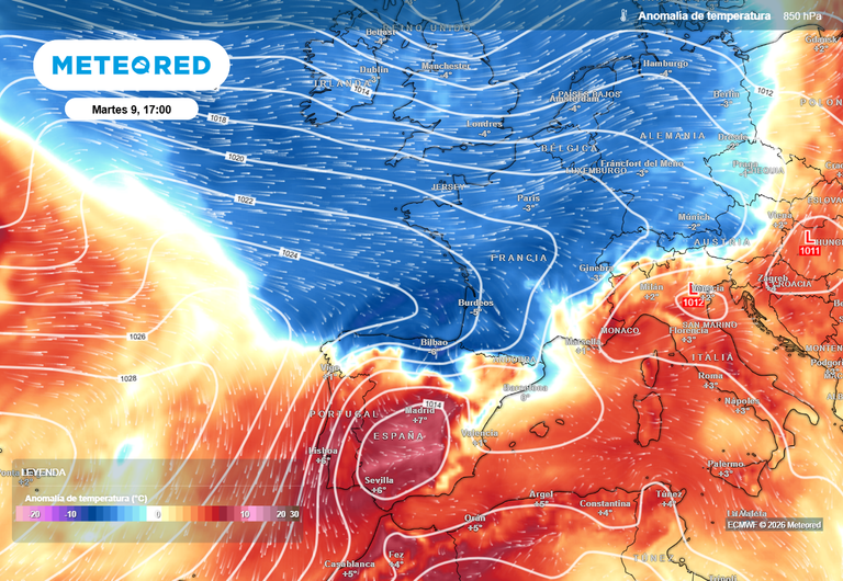 Se aproxima a toda velocidad el aire de origen polar: "el pico llegar&aacute; ma&ntilde;ana al norte de Espa&ntilde;a", avanza Andrea Danta