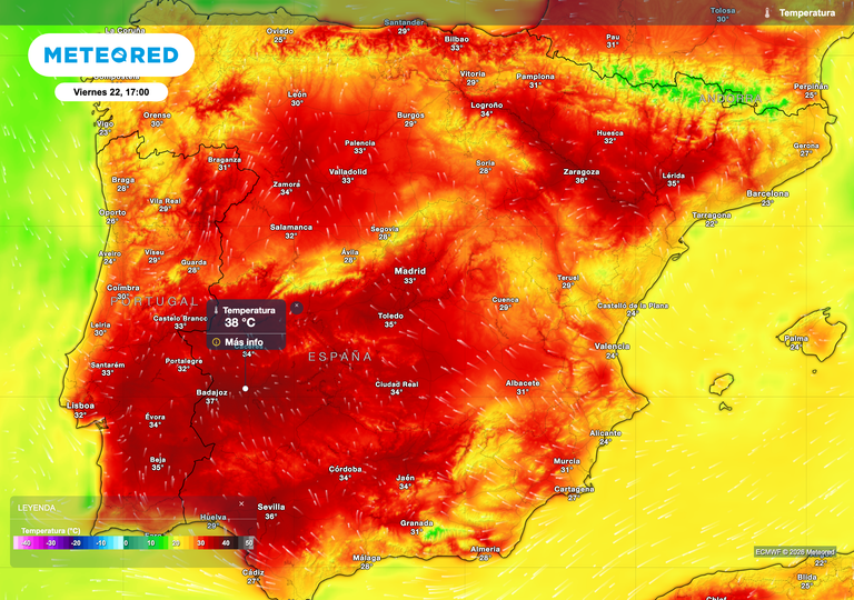 Se aproxima la dorsal africana: entre el jueves y viernes estas capitales llegar&aacute;n a los 35 &ordm;C