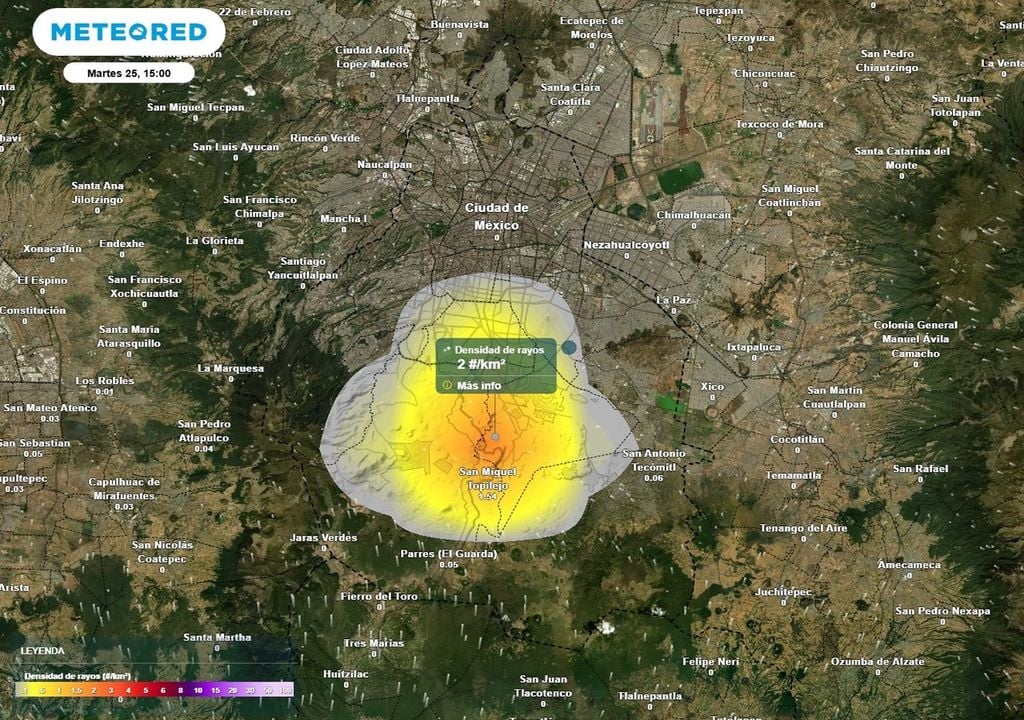 Esta tarde habrá tormentas dispersas en la capital a partir de las 13:00 horas y hasta la noche.