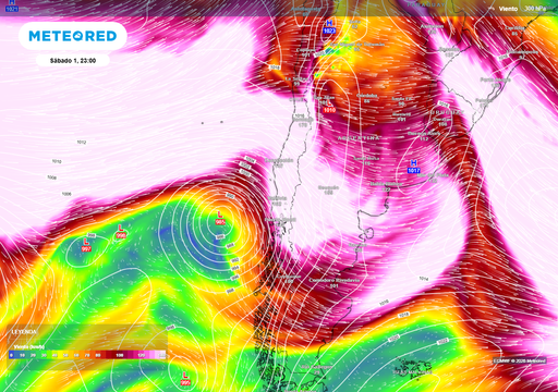 Se aproxima temporal con rachas de 100 km/h, lluvia, nieve y rayos: el tiempo del fin de semana en Chile centro-sur