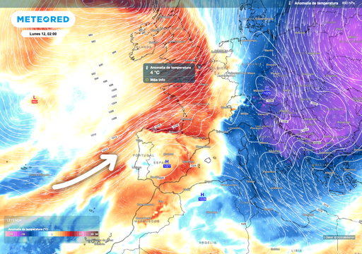 Se aproxima un giro t&eacute;rmico a Espa&ntilde;a: el lunes 12 una nueva masa de aire llegar&aacute; desde las entra&ntilde;as del Atl&aacute;ntico