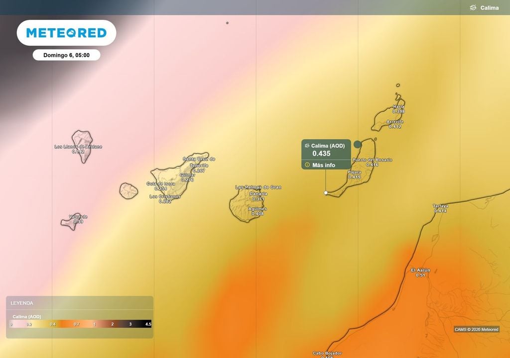Calima en Canarias En las islas orientales de Canarias esperamos el episodio de calima más destacado este próximo fin de semana.
