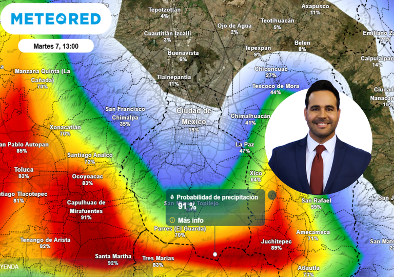 Se aproxima una tormenta este martes a la CDMX: a partir de las 16 horas habr&aacute; alertas por lluvia y granizo