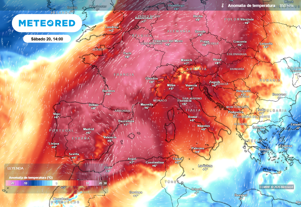El calor intenso podría ser noticia en España y buena parte de Europa a partir del viernes: algunos escenarios contemplan una posible ola de calor en varios países.
