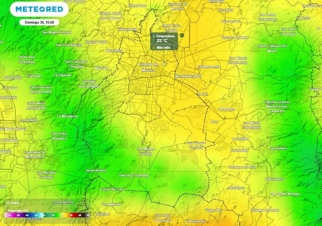 Este sábado tendrá una ambiente cálido, alcanzando temperaturas máximas de 23 °C y se espera que disminuya por la tarde. Usa bloqueador solar. Este domingo tendrá una ambiente cálido, alcanzando temperaturas máximas de 23 °C y se espera que disminuya por la tarde. Usa bloqueador solar.
