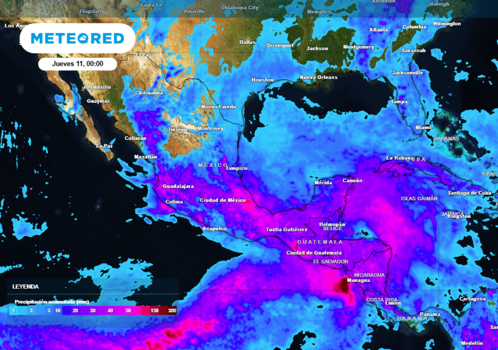 LLuvias Pronóstico de lluvias para este miércoles en México.