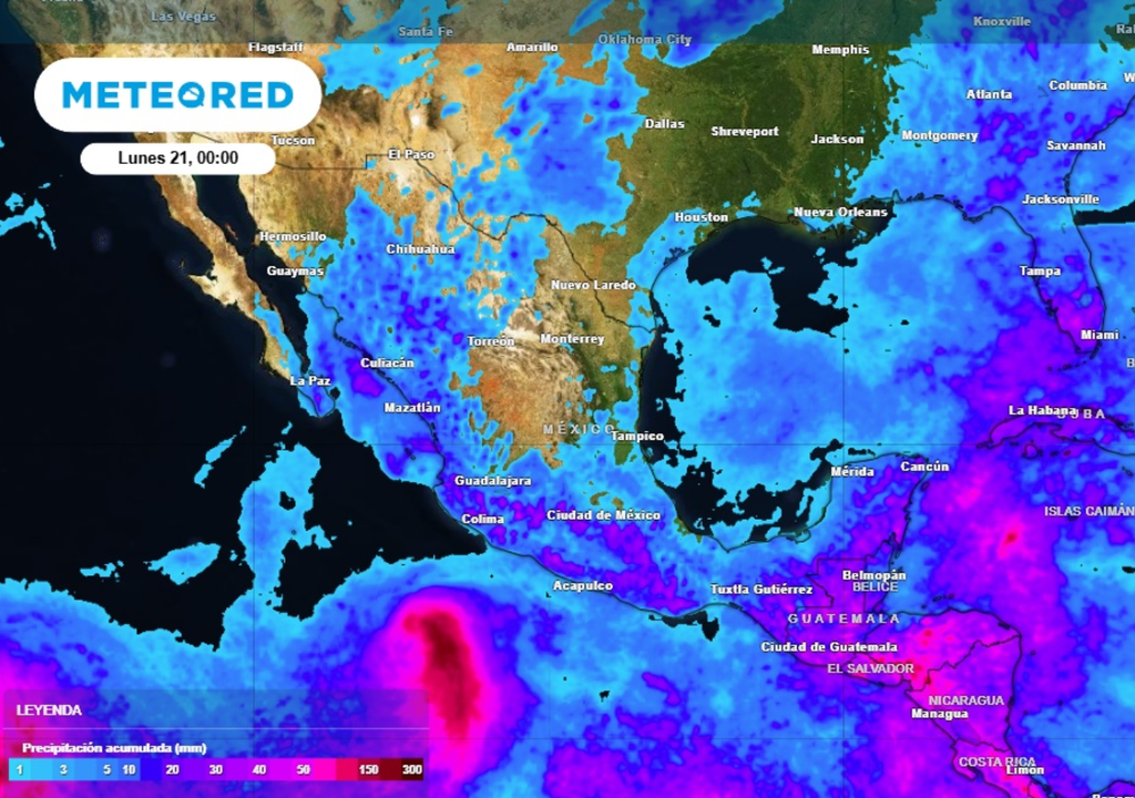 Lluvias Pronóstico de lluvias para este domingo en México.