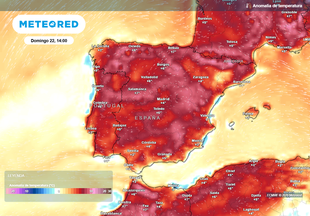 Se esperan temperaturas anormalmente altas para la época en casi todo el territorio, especialmente a partir de mañana.