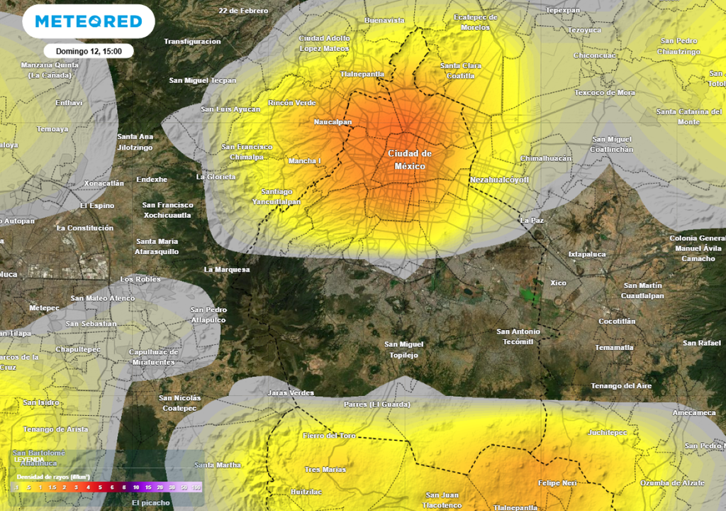 Se prevén tormentas eléctricas por la tarde generalizadas en la capital. ¡Procura estar lejos de árboles, postes y estructuras frágiles! Se prevén tormentas eléctricas por la tarde. ¡Procura estar lejos de árboles, postes y estructuras frágiles que puedan alcanzar los rayos!