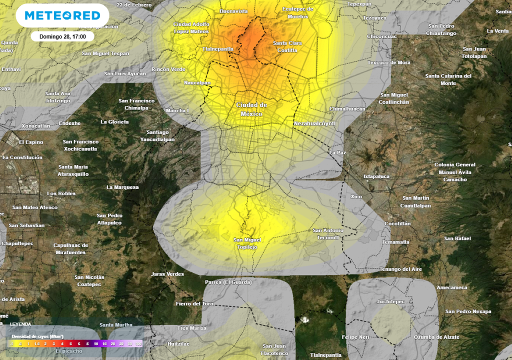 Se prevén tormentas eléctricas por la tarde generalizadas en la capital. ¡Procura estar lejos de árboles, postes y estructuras frágiles!