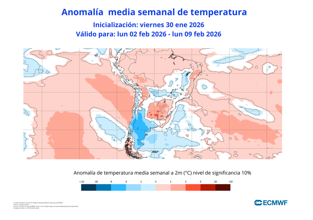 ECMWF Temperaturas bajo el promedio se esperan en el centro de Chile la próxima semana: así lo confirman los mapas semanales del ECMWF.