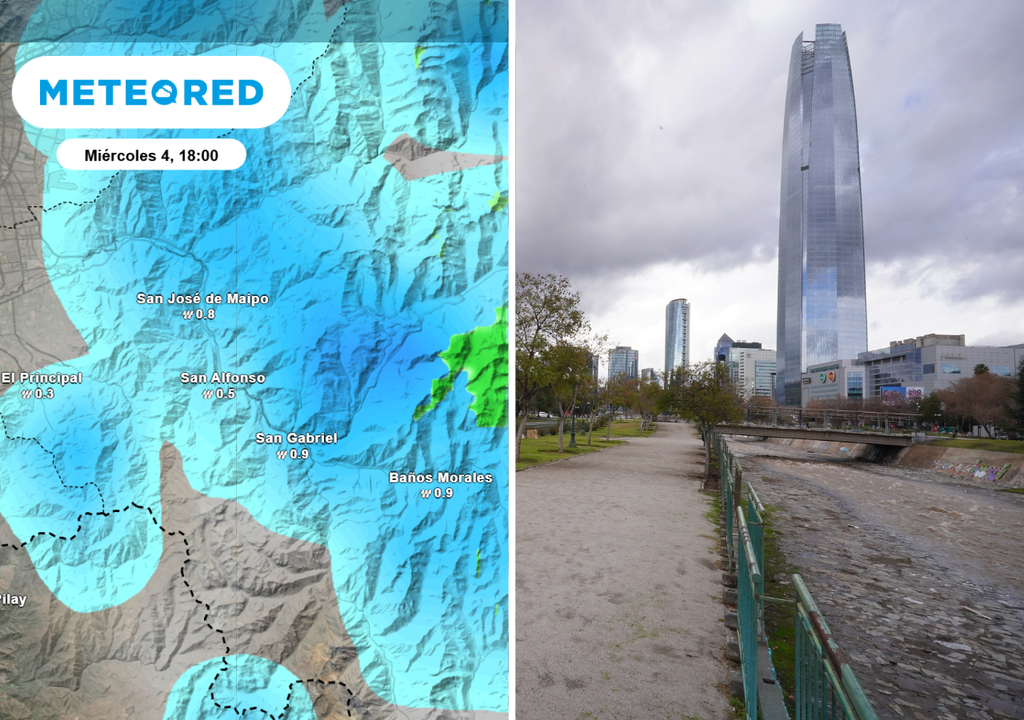 Lluvias Fenómeno en altura dejaría precipitaciones en la Región Metropolitana a mediados de la próxima semana