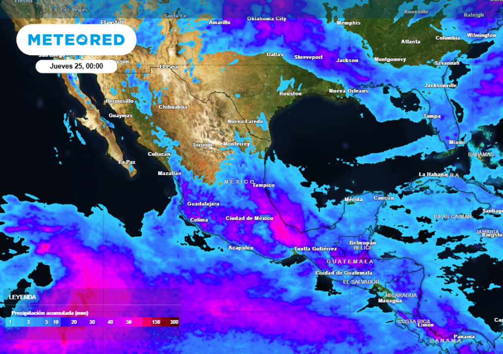 Pronóstico Pronóstico de lluvias para este miércoles en México.