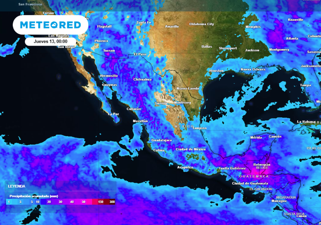 LLuvias Pronóstico de lluvias para este miércoles en México.
