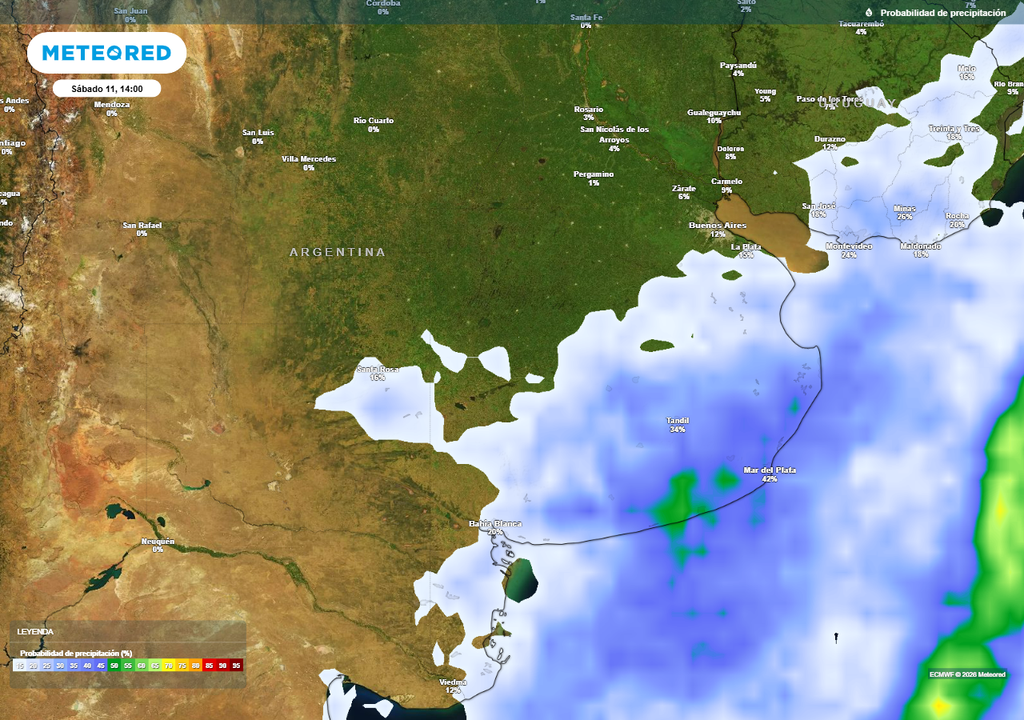 AMBA Buenos Aires Tiempo Pronóstico fin de semana largo Día de la Independencia Hay bajas probabilidades de precipitación este fin de semana largo en el AMBA.