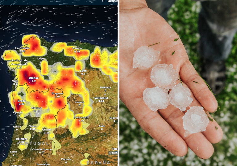 Se avecinan 36 horas de tormentas con granizo en cuatro comunidades del noroeste peninsular