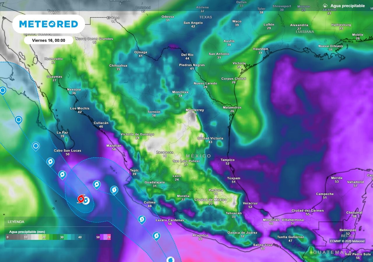 Se avecinan intensas lluvias, viento severo y marcado descenso térmico este jueves por aire polar-ártico y huracán Trudy