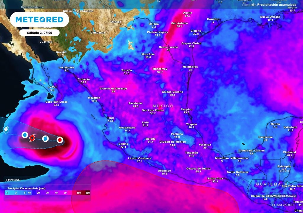Seguirán las intensas lluvias de 20-50 mm con locales de 70-150 mm en el noreste, occidente, centro, sur y sureste, beneficiando al medioambiente, pero con inundaciones.
