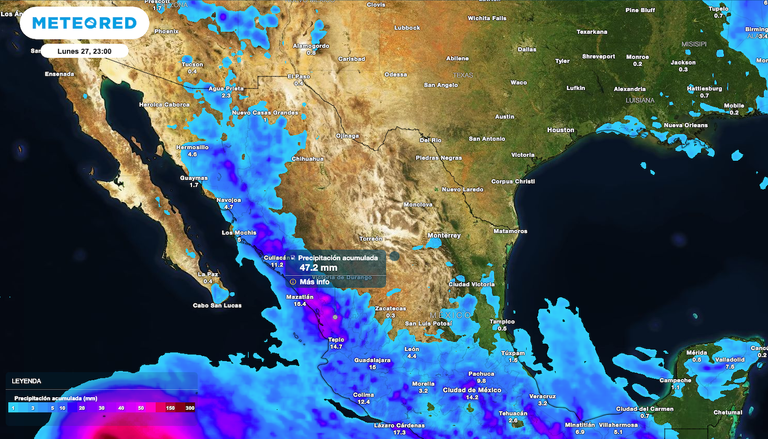 Lunes de tormentas con aguaceros en Sonora, Sinaloa, Nayarit, Oaxaca y Chiapas, atentos a inundaciones