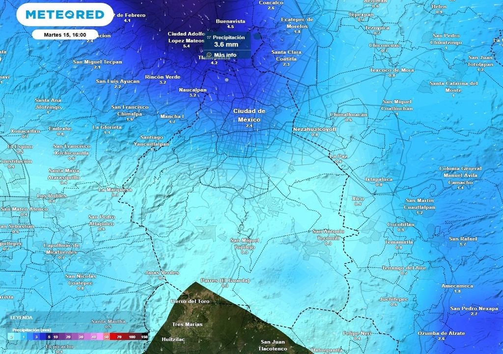lluvia Alta probabilidad de lluvia, e incluso tormentas eléctricas, para este martes 15 de septiembre en la Ciudad de México.