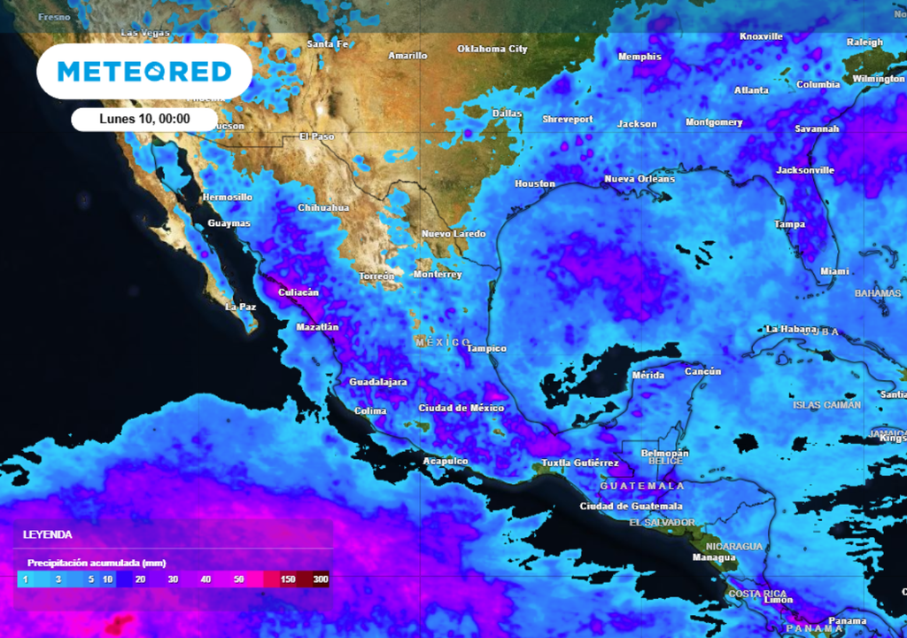 Lluvias Pronóstico de lluvias para este domingo en México.