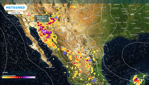 Se avecinan tormentas vespertinas en sectores de Chihuahua, Sonora, Sinaloa, Durango, Nayarit y Jalisco