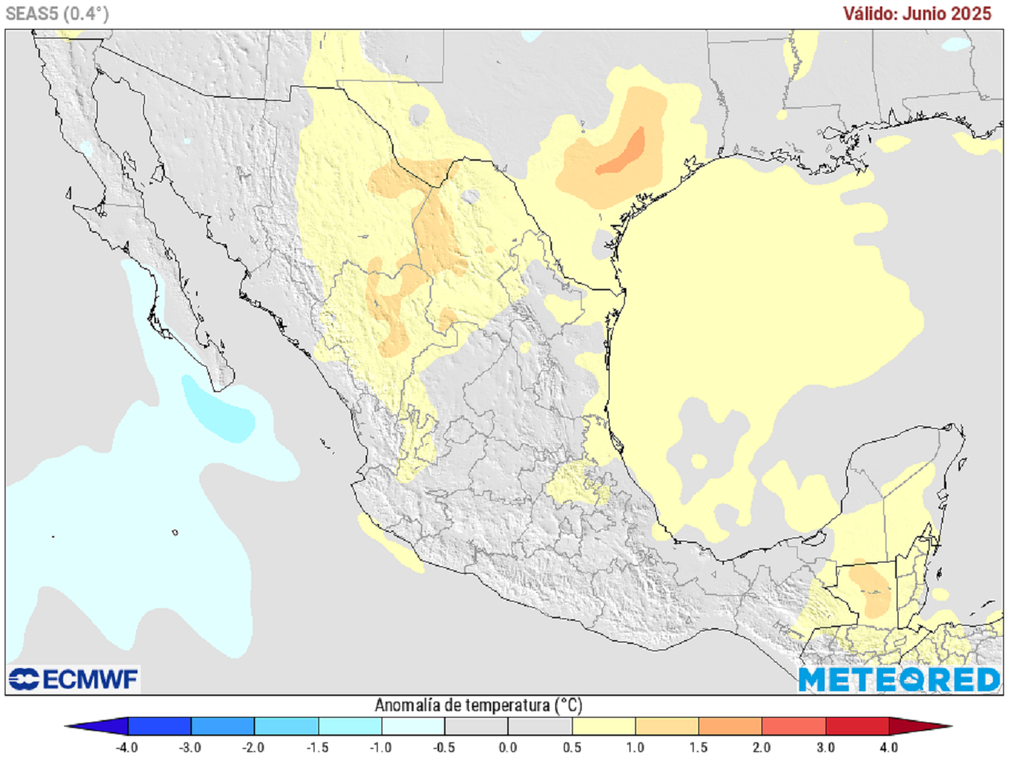 Anomalía de temperaturas en grados Celsius Anomalía de temperaturas en grados Celsius