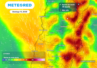 Se confirma para Santiago: este día frente frío podría dejar hasta 40 mm de lluvia y fuertes rachas de vientos