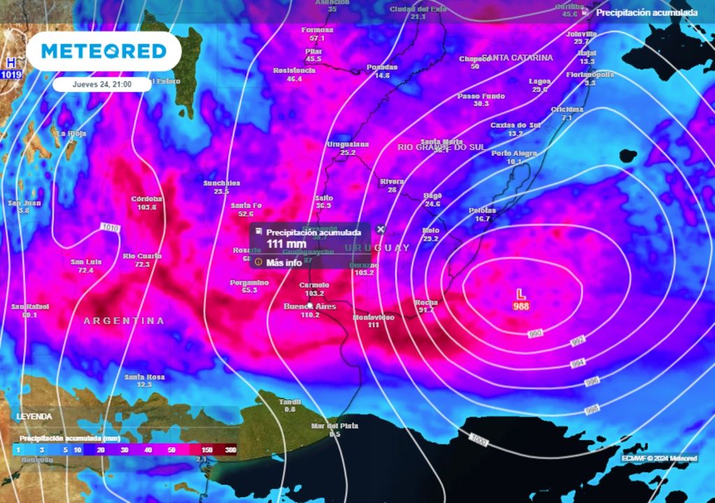 Tiempo pronóstico clima Buenos Aires alerta ciclogénesis