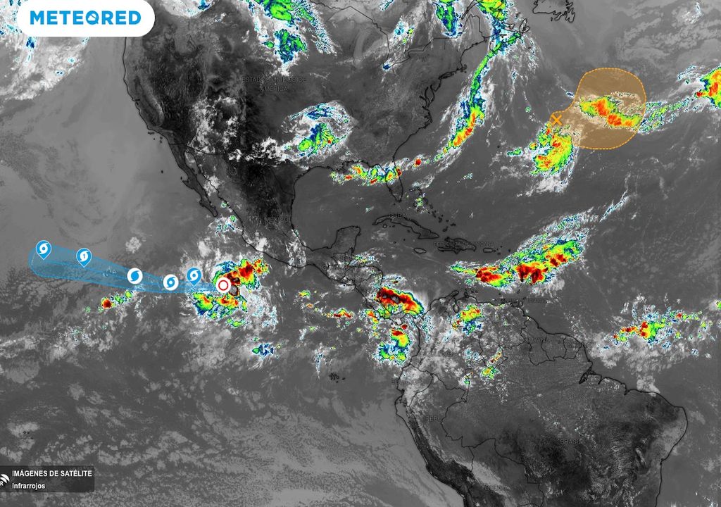 Satélite infrarrojo DT 3E e INVEST 94L